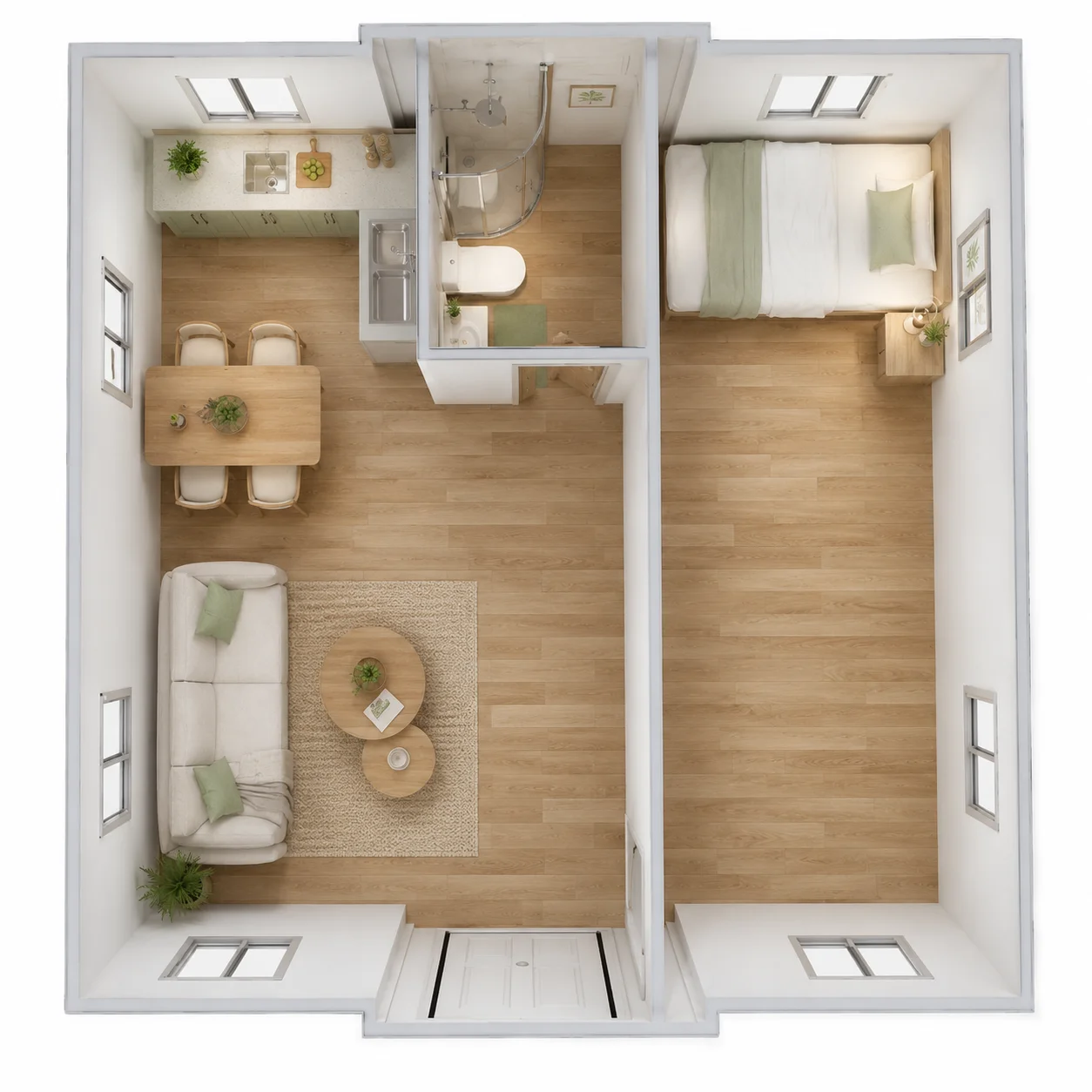 1 dormitorio